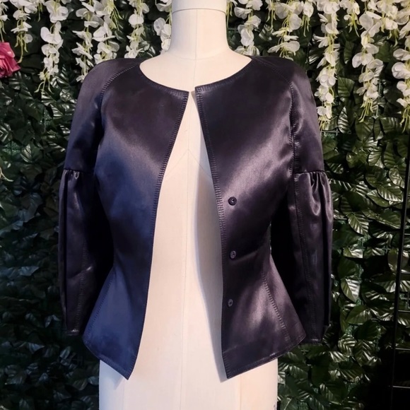 Oscar de la Renta black Silk women’s Set Skirt/Top Size 0. - Picture 1 of 7